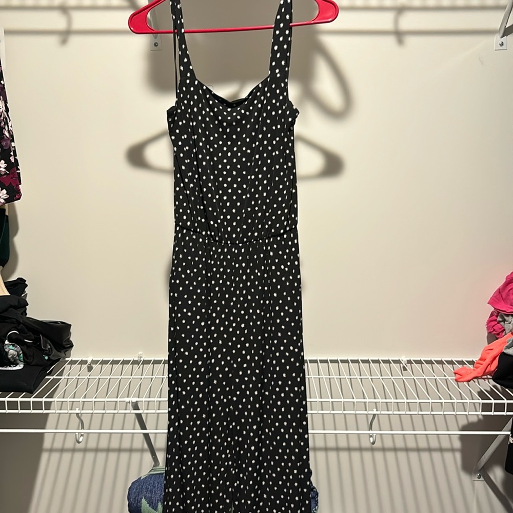 Black polkadot jumpsuit
